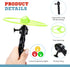 Botabee Flying Disc Launcher Toy for Kids - 4.5" Pull String Launcher Glowing Disk for Outdoor Fun - Durable Plastic Flying Disc Toy - Early Child...
