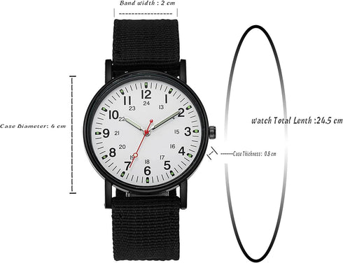 Men's Watch, Casual Watch for Men, Men's Outdoor Watch, Nylon Watch Band, Quartz Watch for Men...