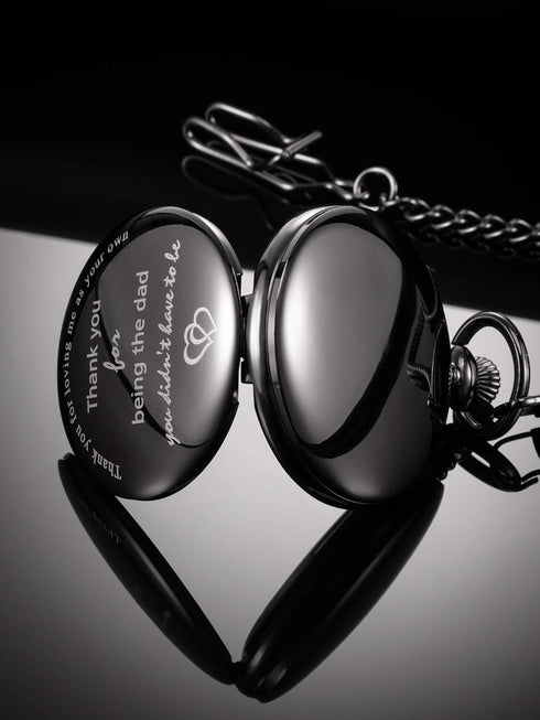 Tatuo Dad Presents Pocket Watch for Father in Law, Stepdad Thank You for Loving Me as Your Own Quartz Pocket Watch for Father...
