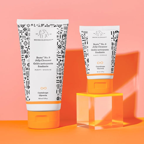 Drunk Elephant Beste No. 9 Jelly Cleanser - 2 fl oz (60 mL) - Gentle Face Wash and Makeup Remover for All Skin Types...