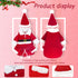 QETRABONE Santa Small Dog Costume Christmas Pet Clothes Outfits Red Christmas Santa Claus Hat Scarf Cosplay Dressing up Xmas Party New Year Clothi...