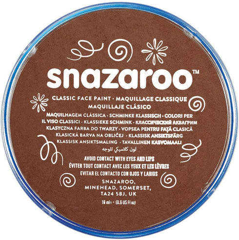 Snazaroo Classic Face and Body Paint, 18.8g (0.66-oz) Pot, Light Brown...