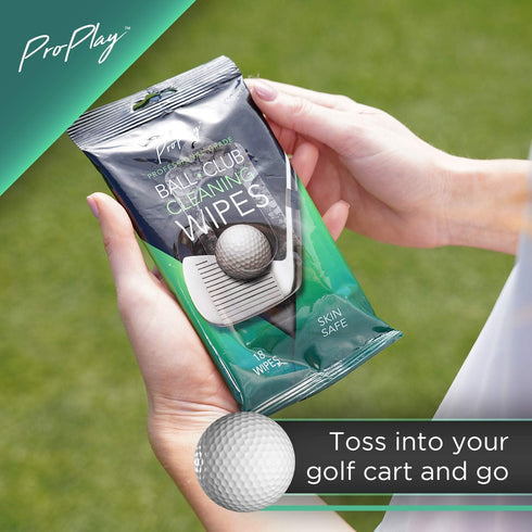 Ball & Club Cleaning Wipes | Powerful Cleaner Removes Dirt, Grass, and Sand | Convenient, Resealable Pack - Unscented 3 Pack...