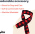 Huxley & Kent Pet Scarf | Buffalo Check (Large) | Festive Christmas Holiday Accessory for Dogs/Cats | Holiday Pet Scarf Neckwear| Cute Fun Winter ...