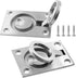 2Pcs Flush Pull Ring Handles 2.5" x 1.8" Hidden Recessed Furniture Handle, 304 Stainless Steel Recessed Boat Hatch Latch Cabinet Flush Mount Lifti...