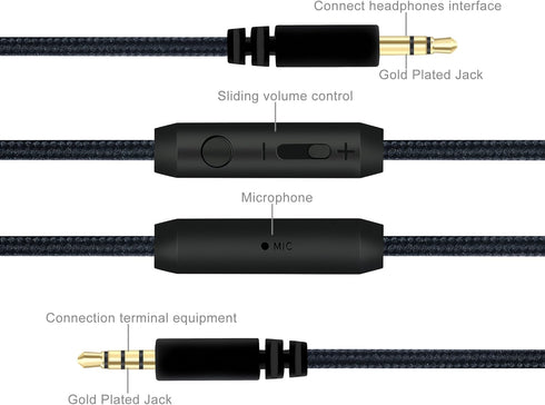 Kids Headphones for Kids Boys Over Ear Kids Headphones with Microphone in-line Volume Foldable Headphones with 3.5mm Plug Removable Cord (Black/Re...