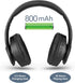 pollini Bluetooth Headphones Wireless, 40H Playtime Foldable Over Ear Headphones with Microphone, Deep Bass Stereo Headset with Soft Memory-Protei...
