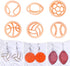 Puocaon Sports Polymer Clay Cutters - 6 Shapes Sports Balls Clay Cutters for Polymer Clay Earrings Making, Football Baseball Shapes Polymer Clay C...
