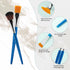 6 PCS Mop Brush for Acrylic Painting 1 Inch Face Paint Brushes with Wooden Handle Oval Blending Brushes for Acrylic Painting, Watercolor, Face Bod...