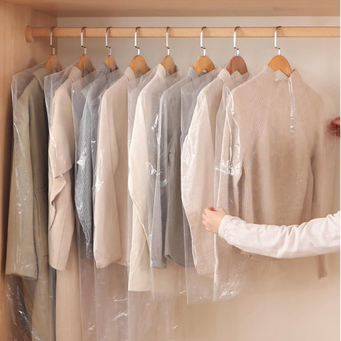 DERIQ 20pcs 60 Inch Plastic Garment Bag Dry Cleaner Bags Clear Plastic bag Dry Cleaning Laundry Bags for Clothes Cover Hanging Clothes Clothes Sto...