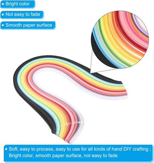 PATIKIL 1300pcs Quilling Strips Paper, 5mm x 39cm Origami Paper Quilling Kits for Adults Beginner Art DIY Craft Christmas, Multicolor...
