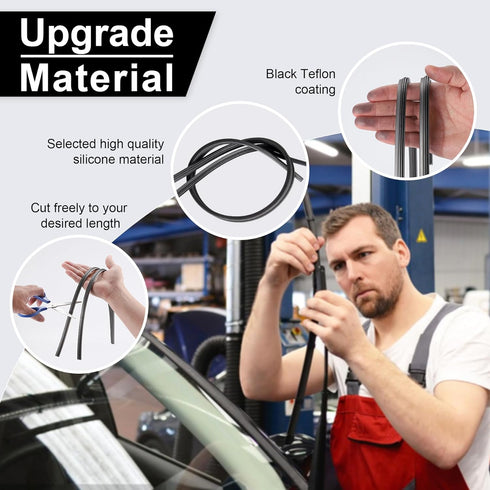 22Inch Windshield Wiper Blades Strips, Auto Adjustable Insert Rubber Wiper Blade Refills, Universal for SUV Truck Car Accessories (Set of 2)...