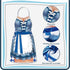 Hillban 2 Pcs Oktoberfest Mardi Gras Apron Couples Cooking Aprons German Party Costume for BBQ Baking Chef Kitchen Gifts (Fresh Style)...