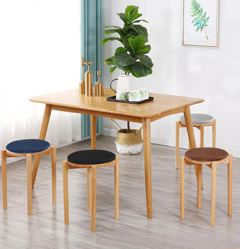 Memory Foam Seat Cushion 11" Chair Pad for Kitchen Dining Anti-Slip Round Stool Pad Comfortable Seat Cushion with Removable Cover for Home Office ...