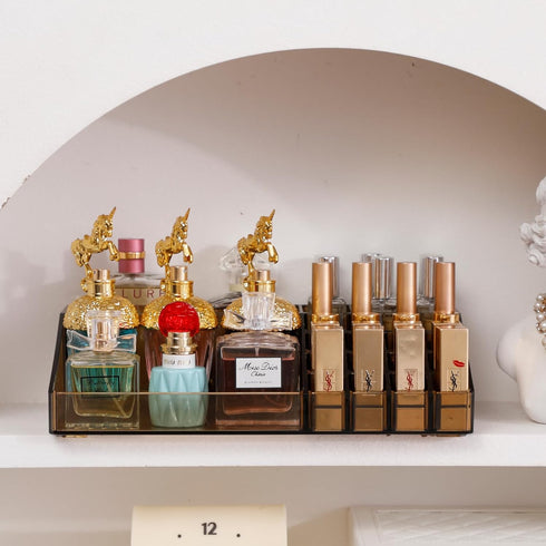 Yesesion Makeup Organizer with 21 Compartments, Large Vanity Storage Box for Lipsticks, Beauty Supplies, Brushes, Skincare Products, Perfume, Eyes...