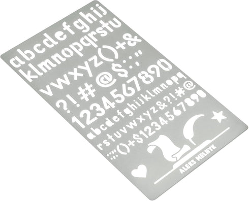 Aleks Melnyk No.34 Metal Stencils, Pyrography, Wood Burning kit 3 PCS Templates, Letters Stencils for Engraving Wood and Patterns, Alphabet and Nu...