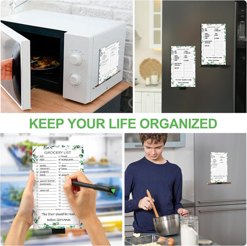 Joyberg 2 PCS Magnetic Grocery List Pads for Fridge, 4.5x7.5 Inches Magnetic Note Pad for Fridge, Grocery List Magnet Pad for Fridge, Magnetic Not...