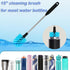 2-in-1 Stainless Steel Long Handled Water Bottle Brush, Multi-Purpose Bottle Scrubbing Brush, Soft Bottle Brush, Glassware Brush, Water Bottle Cle...