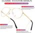 Polarized Aviator Sunglasses for Men Women Metal Frame 100% UV400 Protection Lens, 58mm...