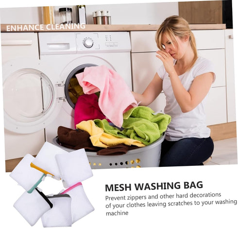 Zerodeko 6pcs Laundry Bag Underwear Washing Machine Travel Wash Bag Travel Set Mesh Washing Bags Fine Mesh Wash Bag Bras Laundry Bags Sandwich Mes...