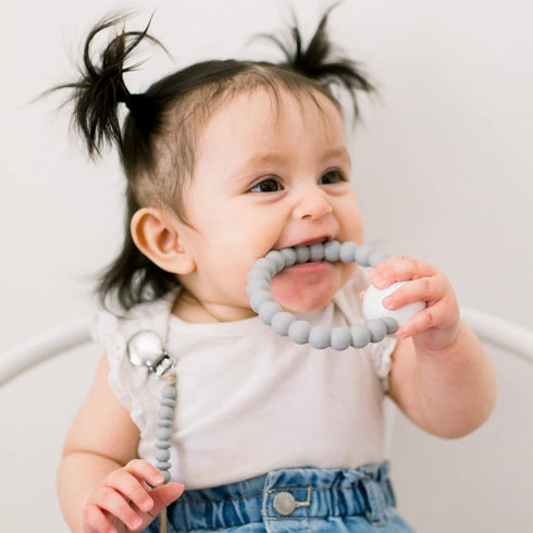 Ryan & Rose Cutie Teether Rattle (Grey)...