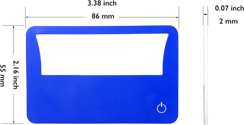 Portable Card Sized Magnifiers Built-in LED Can Stick on Smart Phone Father's Mother's Gifts - 2 Packs...