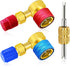 R1234yf to R134a Aadapter, 90 Degrees R134a to R1234yf Adapters, High/Low Pressure Side R1234yf Quick Couplers kit, R1234yf to R134a Conversion Ad...