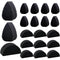 Bowitzki Face Paint Sponges Face Painting Black Sponges Petals High Density for Art Work and Body Paint (10 Petals + 10 Half Moon)...