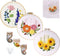Mozzyyee 3 Sets Embroidery Starter Kit for Beginners Adults Include 3 Embroidery Clothes with Floral Pattern Instructions Hoops Floss Thread Fabri...