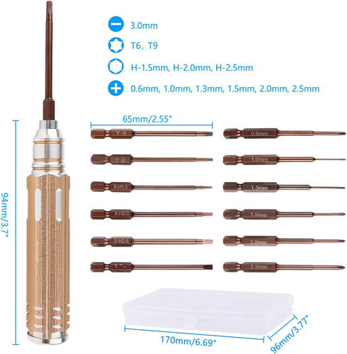 Mini Electronic Screwdriver Set, 12 in 1 Small Precision Screwdriver Set Magnetic Repair Tool Bit Kit Electronics Driver Kit for Phone Watch Lapto...