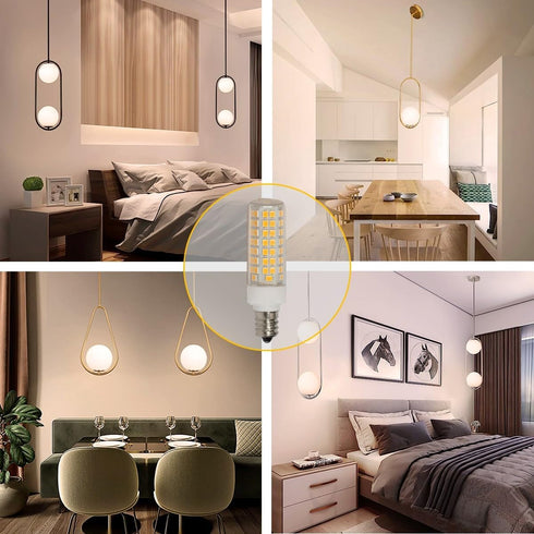 SeeU LED Light Bulb E12 High Lumen Led Corn Bulb Chanderlier Bulb Cylinder Pendant Light Bulb Replacement Warm White 7W...