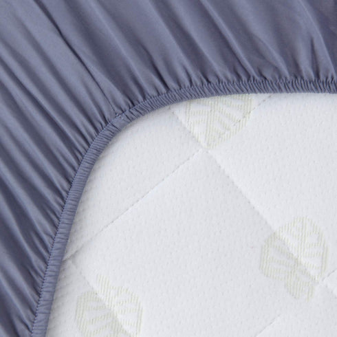 Biloban Crib Sheets Fitted, 2 Pack Crib Sheet Fits for Standard Crib Mattress, Neutral Toddler Bed Sheets for Baby Boys and Girl, Grey & Aqua, 52”...