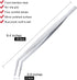 MSY BIGSUNNY Professional Chef Kitchen Cooking Precision Tweezers Culinary Curved Tip Tongs for Baking Decorating (1, 9.5")...