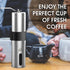Manual Coffee Grinder — Stainless Steel Conical Burr Coffee Bean Grinder with Hand Crank, 18 Adjustable Settings, Storage Pouch and Sturdy Grip — ...