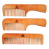 3 PCS Peach Wooden Comb Women and Men Comb - Wide & Narrow Tooth (S023)...