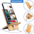 Bamboo Phone Stand Holder Adjustable Folding Phone Stand with Chargeable Hole for Desk...