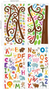 DECOWALL DA-1503 Animal Alphabet ABC and Owl Numbers Tree Kids Wall Stickers Wall Decals Peel and Stick Removable Wall Stickers for Kids Nursery B...