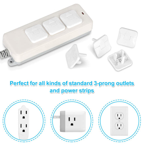 Mom's Choice Gold Awards Winner - Outlet Covers with Hidden Pull Handle Baby Proofing Plug Covers (45 Pack) 3-Prong Child Safety Socket Covers Ele...