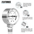 MEANLIN MEASURE Stainless steel pressure cooker gauge,0-20Psi 2" DIAL FACE 3/8" UNC steam pressure gauge?Pressure tank table (includes washer, was...