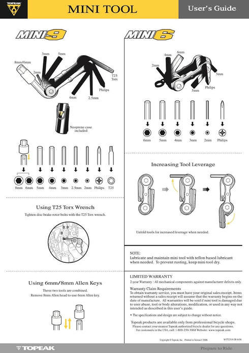 Topeak Mini 9 Multi-Tool...