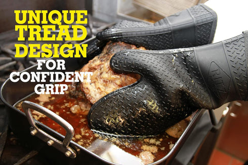 Silicone Oven Mitt, Black...