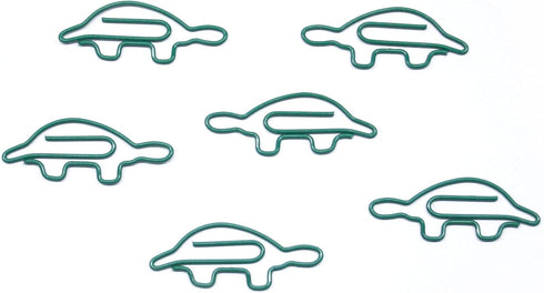 Turtle Shaped Paper Clips Great for Paper Clip Collectors or Office Gift - Comes in Round Tin with Lid and Gift Box (100 Count Green)...