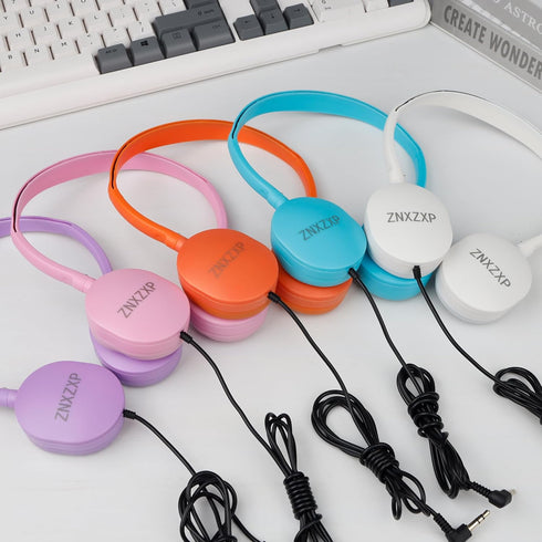 Kids Bulk Headphones for Classroom School 5 Pack,Durable Wired Classroom Headphones for Kids Student Children Teens Boys Girls,HD Sound 3.5mm Jack...