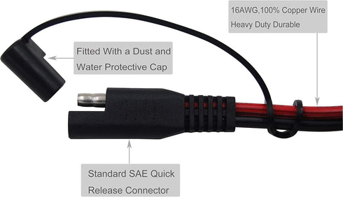 CUZEC 2-Way Splitter, SAE Connector,1 to 2 SAE Connector Power Charger Adapter...