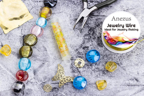 Anezus 12 Rolls Jewelry Wire Craft Wire Tarnish Resistant Beading Wire for Jewelry Making Supplies...