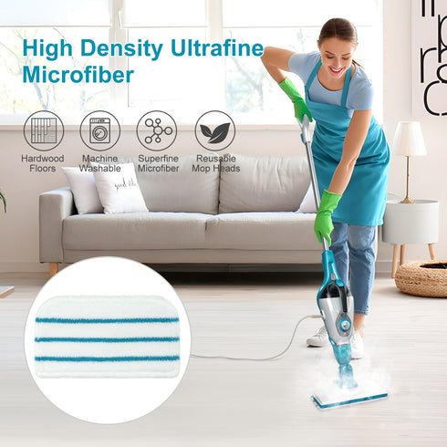 Steam Mop Pads Replacement Compatible with Black+Decker Steam Mop SM1600, SM1610, SM1620, HSM13E1, HSMC1300FX, HSMC1321, HSMC1361SG Cleaner Black ...