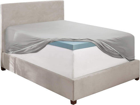 Clara Clark Fitted Sheet, Extra Deep Pocket Fits Deep Mattress, Luxury Soft Fitted Sheet Only, Twin Silver Gray...