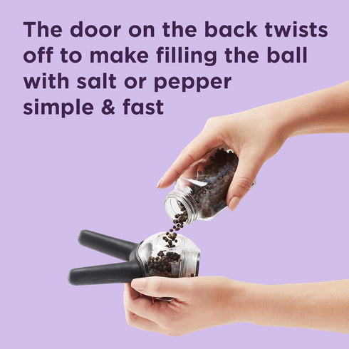Chef'n Pepperball Pro Pepper Grinder, Salt Grinder...