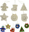 4E's Novelty DIY Wooden Picture Frame Christmas Ornaments Crafts (12 Pack) Bulk Unfinished Wood Ornaments to Paint for Adult & Kids...