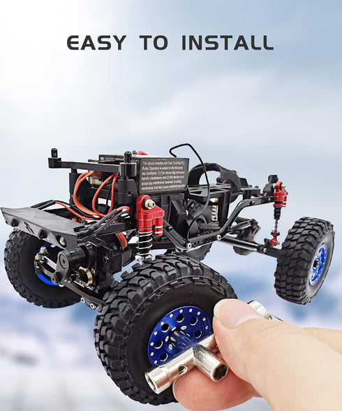 1.0 Tires Micro Soft Rubber Crawler Tires for 1/24 Axial SCX24 90081 AXI00002 Deadbolt, 4Pcs...